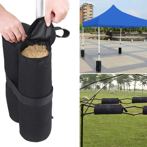 4-pack viktfickor för paviljong, tunga vikter, industriell kvalitet, benvikter, solskyddstält