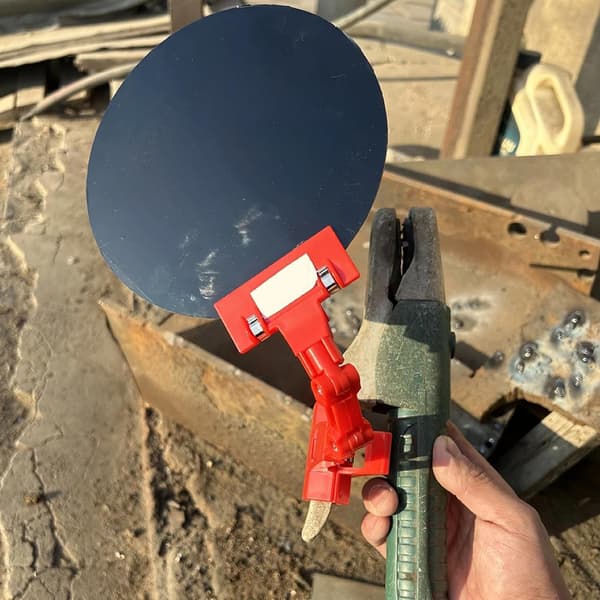 Automatic Light-Changing Welding Mask with Clamp Multiple Protection Welding Mask for Factories Red Red