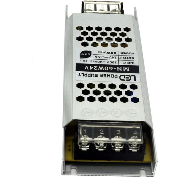 Ultratynn switch-transformator til belysning AC190-240V DC24V 2.5A 60W strømforsyning til LED-strips