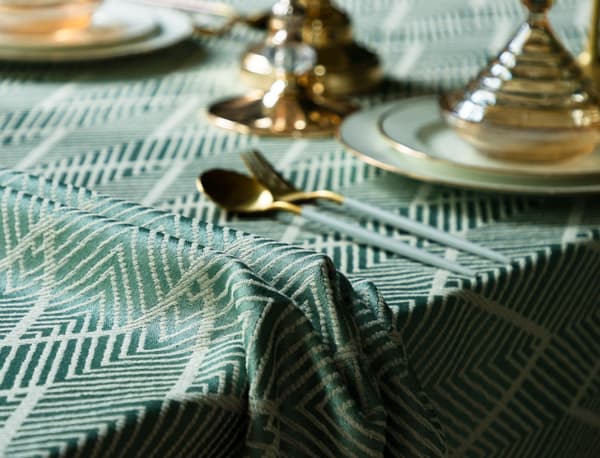American Light Luxury Rectangular Tablecloth, Cotton and Linen Tassel Tablecloth, Coffee Table Napkin, Decorative Fabric Strips (Green, 90*90)