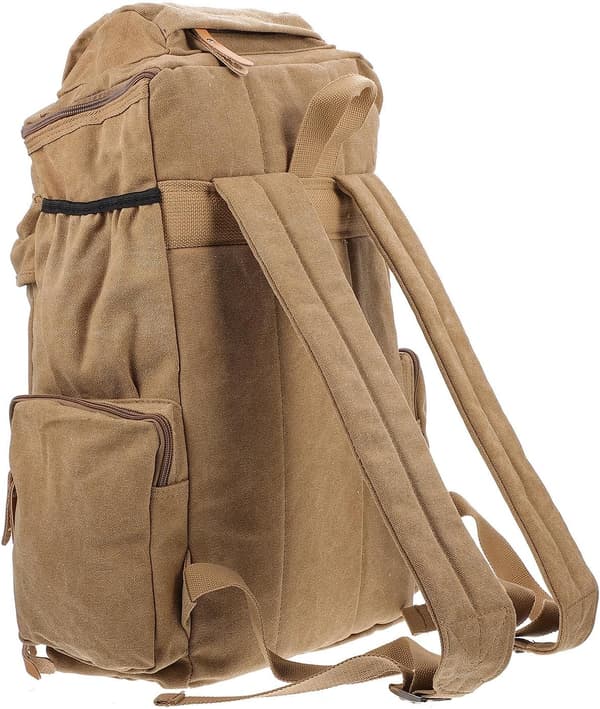 Monitoimireppu kankaasta, khaki, pyöräilyyn ja pyöräilyyn