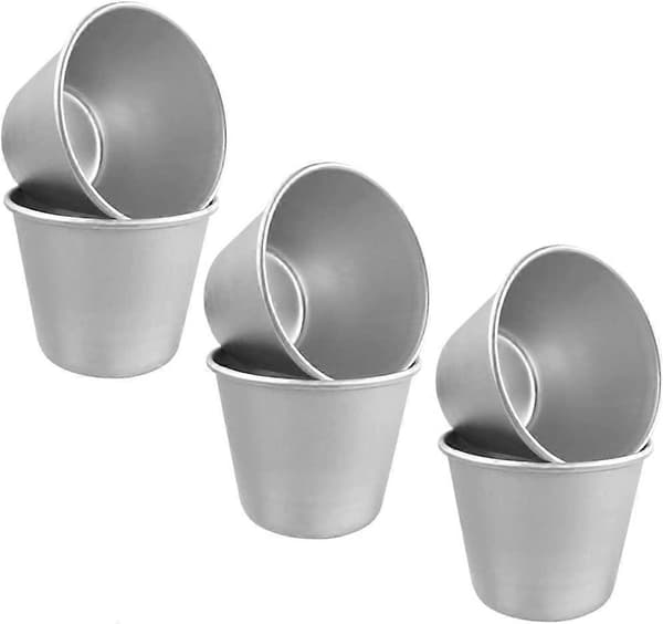 Mini buddingform, 6 dele kageform genanvendelig non-stick bageplade DIY kageforme nem at rengøre til buddingkager