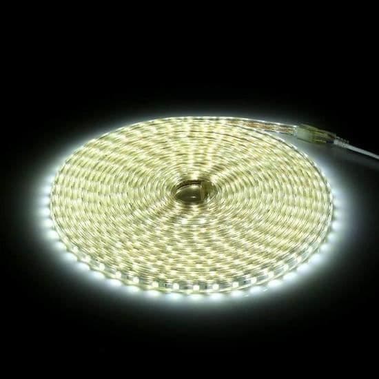 LED-list - SMD 5050 - 220V - 3M - Kallvit - Flexibel och Vattentät