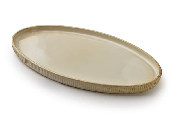 Serving dish ceramic BASICNATURE 31x18 beige 1pc