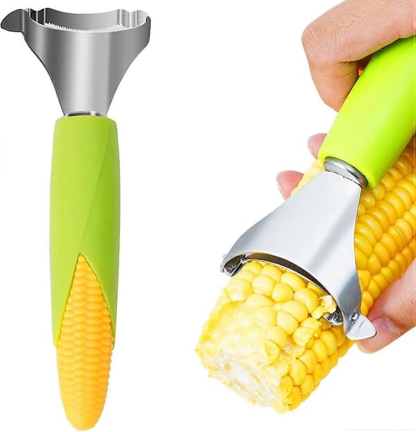 Corn Peeler, Corn Stripper, Corn on the Cob Stripper Tool, Stainless Steel Corn Planer Thresher, Removes Corn Kernels From Corn on the Cob