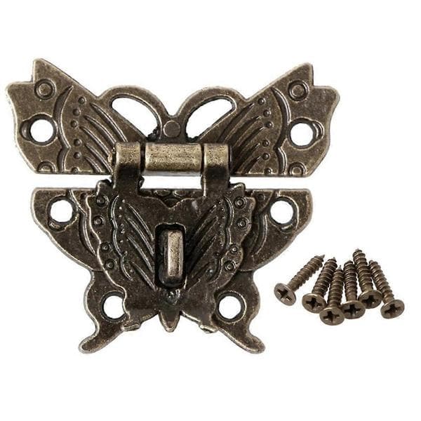 Practical and beautiful vintage style jewelry box with butterfly clasp