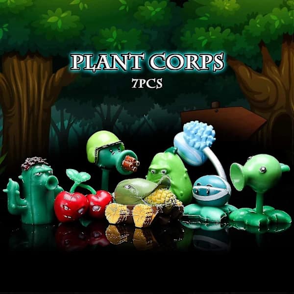16 Pcs Plants Vs Zombies Figures Pvz Figures Cupcake Figures Decorative Toys