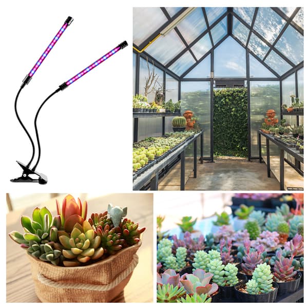 LED-klips for plantebelysning, fullspektrum, husholdningsplanter