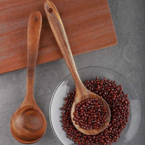 Teak Wood Non-Stick Kitchen Utensils - 6 Piece Set