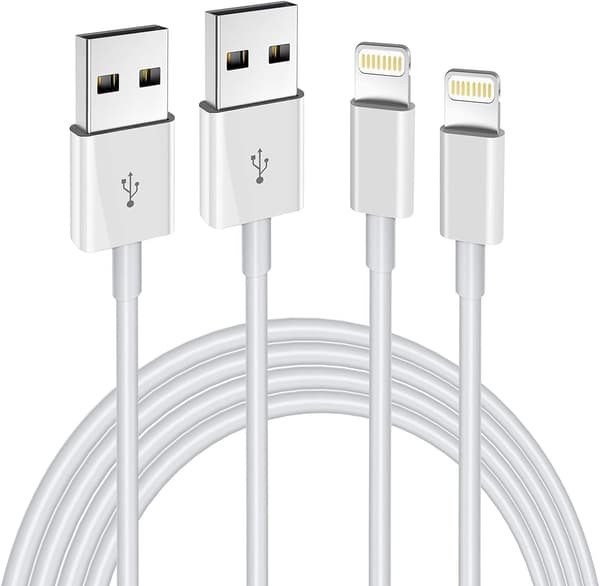 iPhone Oplader Lightning Kabel, 2-pak Apple MFi Certificeret USB iPhone Hurtigopladningskabel