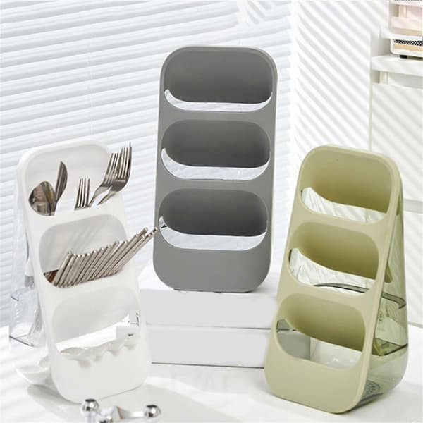 Multifunctional Kitchen Storage Rack for Utensils & Cutlery, Draining Rack, Holder for Forks, Spoons, Knives