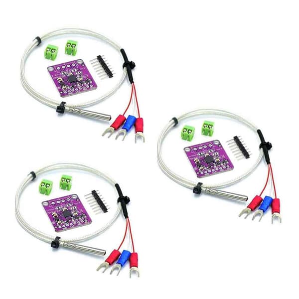 3 sarjaa MAX31865-moduulianturia PT100-anturijohdolla 0,5M -