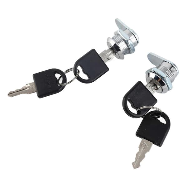 2st Cylinder Cam Lock Anti-corrosion Secure Hardware with 4 Keys for Toolbox Drawer [DB]