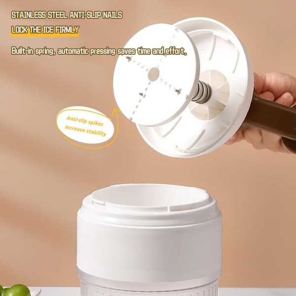 Shaved Ice ismaskin isknuser med 2 stk isbitbrett Vit white