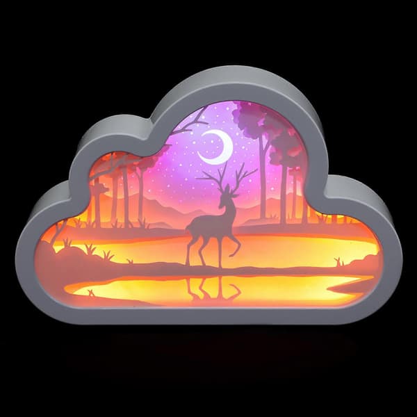 Cloud Paper Carving Lamp 1 Set Decorative Night Light for Home Decor[DB]