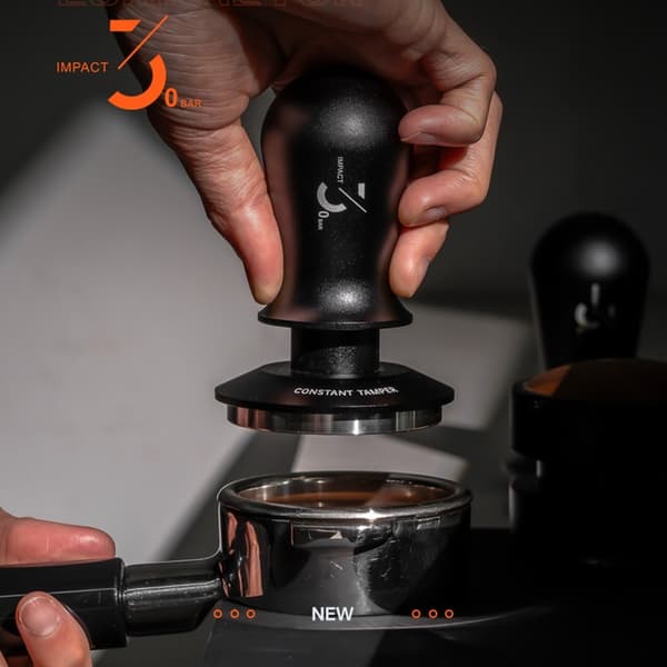 Kaffestamper Espresso Distribution Tool Trykfjedret Stamper - 51mm Svart black