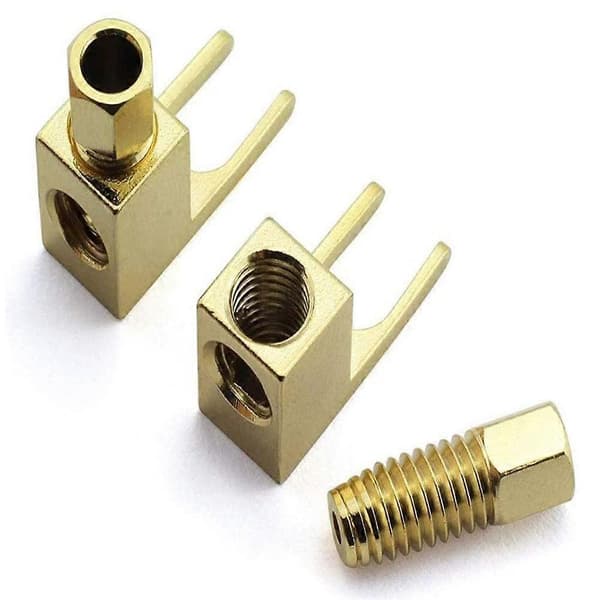 4 mm Gold-Plated Banana to Spade Adapter Connector, Hi-Fi Speaker Cable Plug 4 Pcs