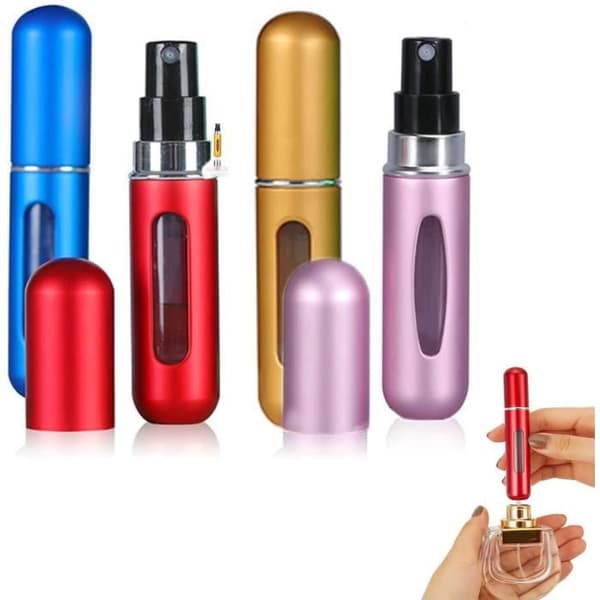 Tomma sprayflaskor, 4 st tomma 5 ml parfymflaskor, tomma 5 ml parfymsprutor, påfyllningsbara parfymflaskor