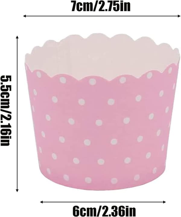100 stk Bagepapirkopper, Papirmuffinsforme, til Hjemmeovn
