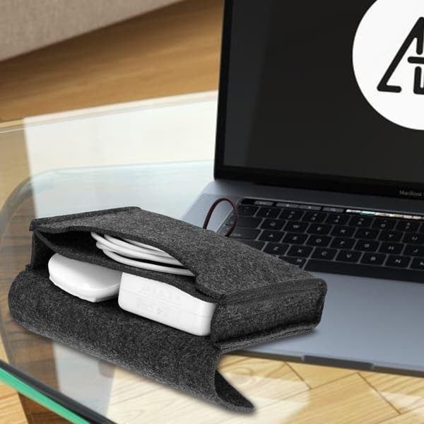 Organizer Bag for Mouse and Macbook Charger, Classic Felt