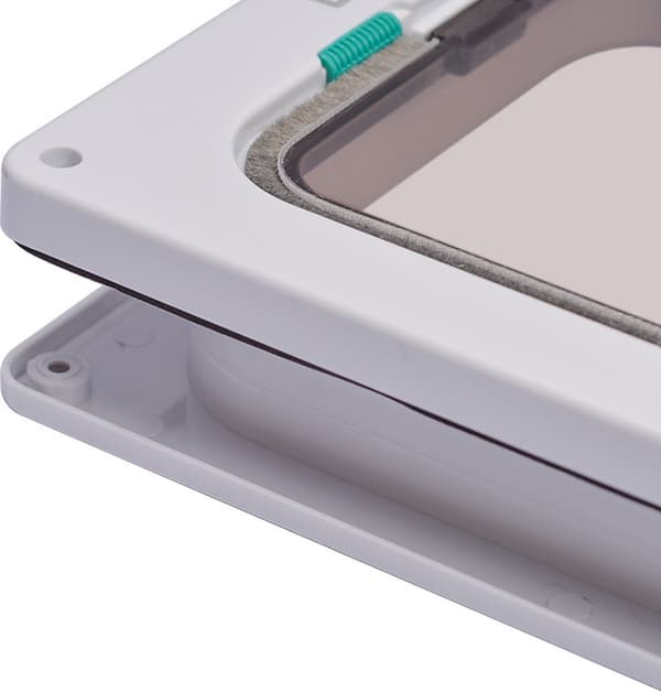 Cat flap, controllable entry and exit, 4 locking positions, white XL, for pets up to 12.5 kg