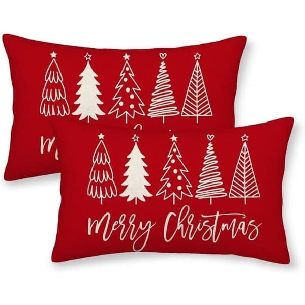 2-pack - Christmas Pillowcase with Christmas Tree Pattern, 30x50 cm for Home Use
