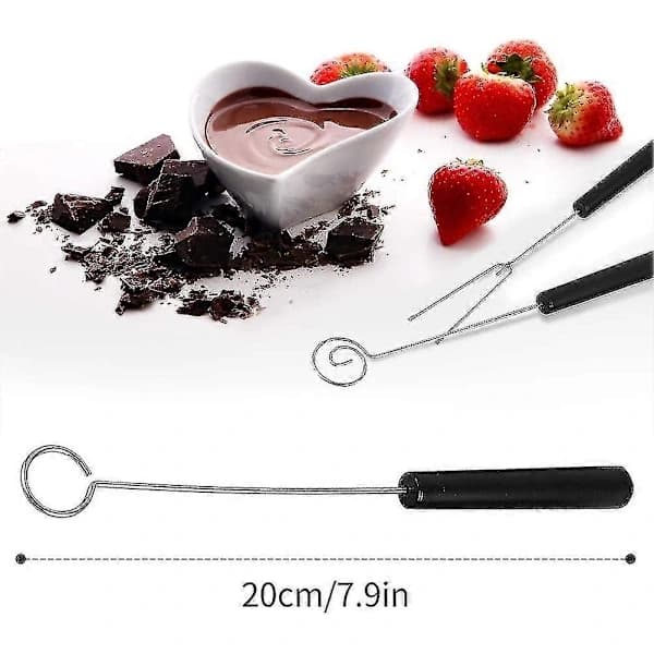 Chokoladegaffel, 10 dele Chokoladegaffel DIY Bagning Rustfrit Stål Chokoladedypningsgaffelsæt