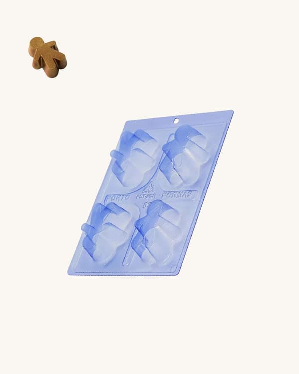 Pralinform Pepperkakemann - Porto Formas 85 - Spesiell 3-dels form Transparent transparent