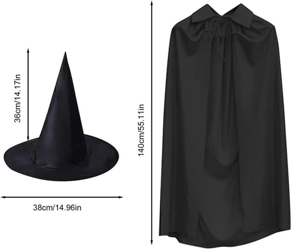 Halloween-kappe 140 cm, åndbar, til unge og voksne -