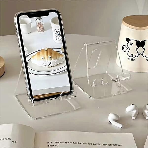Acrylic Mobile Phone Holder/Stand, Transparent Compatible with 4-10' Pho [DB]