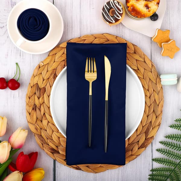 12-pack Square Satin Napkins Bright Silk Napkins Soft and Smooth