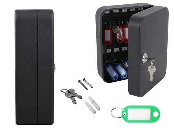 Metal Key Cabinet - Lockable Key Box for 20 Keys 784