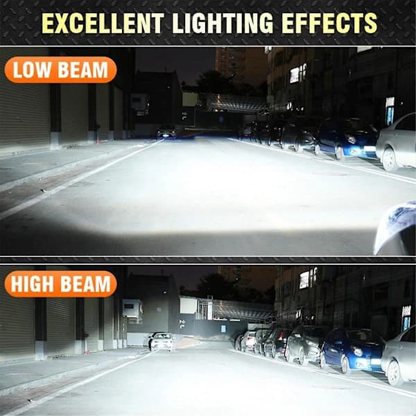 【xj】9012 LED Bilfrontlys Canbus Led 360 350000LM 800W 3D Billamper