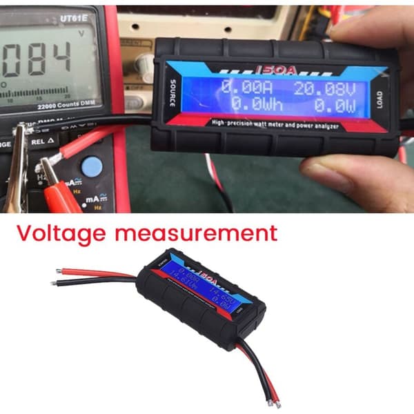 150A Højpræcisions Wattmeter Effektanalysator LCD Baggrundsbelysning Wattmeter 150A Effektmåler Analyseinstrument
