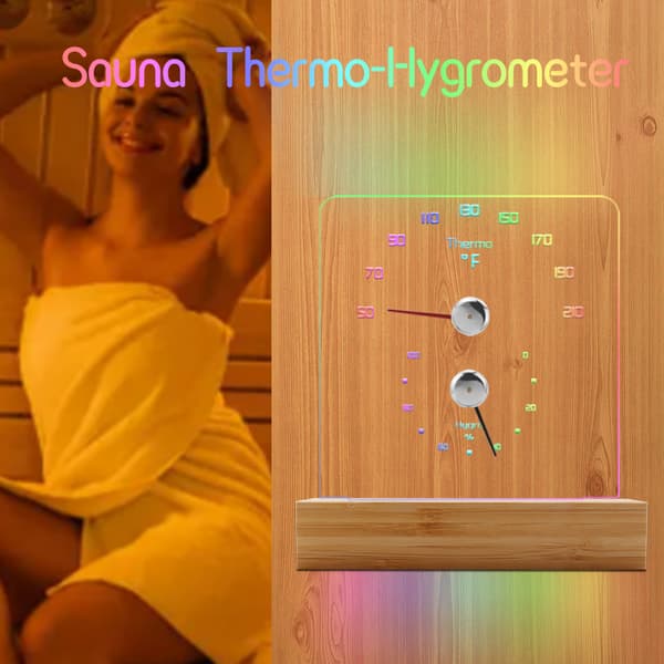 RGB bastutermometer - exakta temperatur- och luftfuktighetsavläsningar