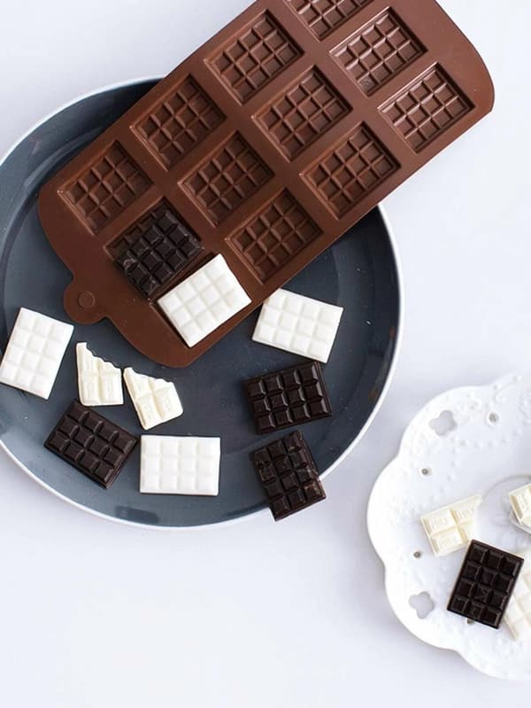Mini-chokoladebar 12 stykker silikoneform chokoladeform