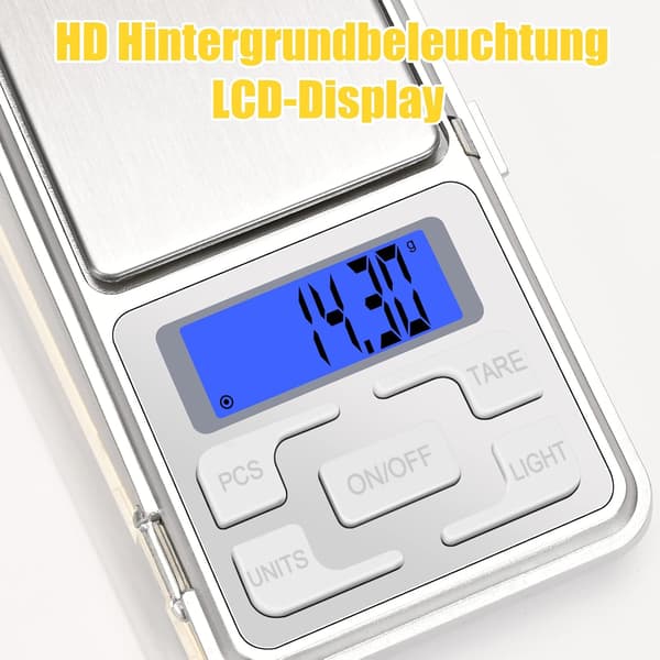 Precision Scale 500g/0.01g Kitchen Scale with Backlit LCD Display