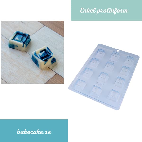 Pralineform Firkant Chokoladeform - BWB 9361