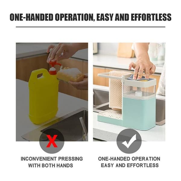 Press Box Automatic Liquid Laundry Detergent, Three-Function Sink with Towel Holder