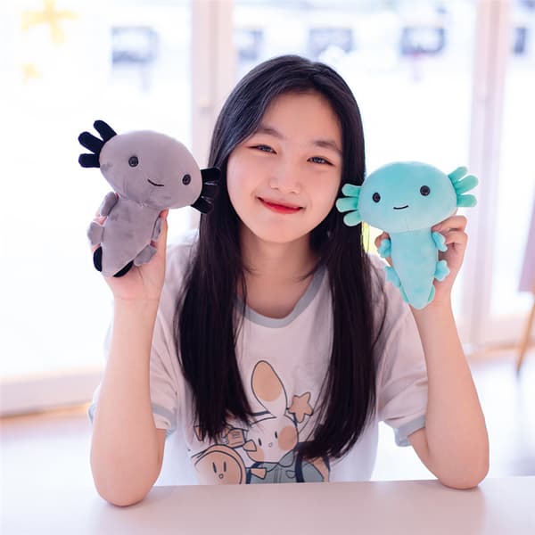 Blue Salamander Doll Plush Toy Salamander Doll Hexagonal Dinosaur
