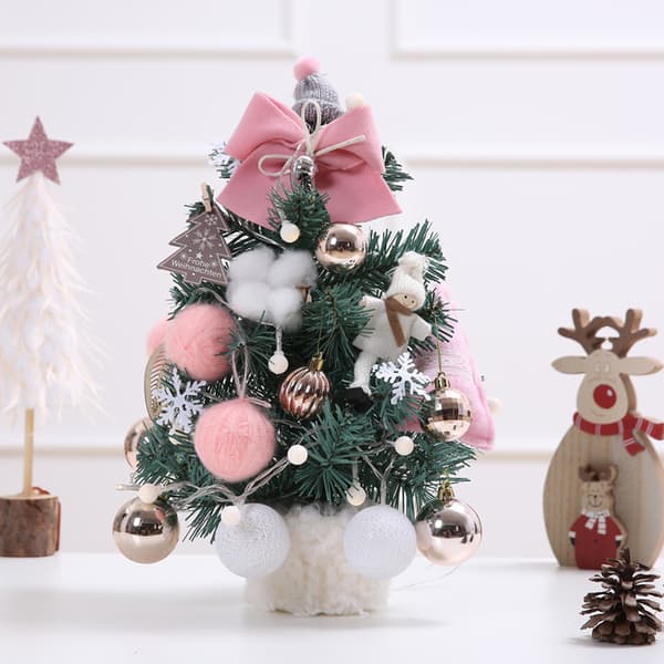 Decorative Christmas Tree, Artificial Tabletop Tree With LED Decoration