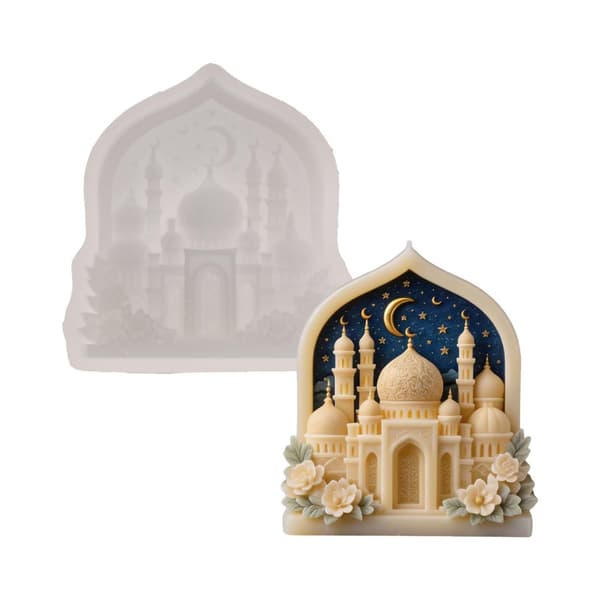 Artistic Palazzo Shaped Silicone Candle Mold for Home Decor Projects