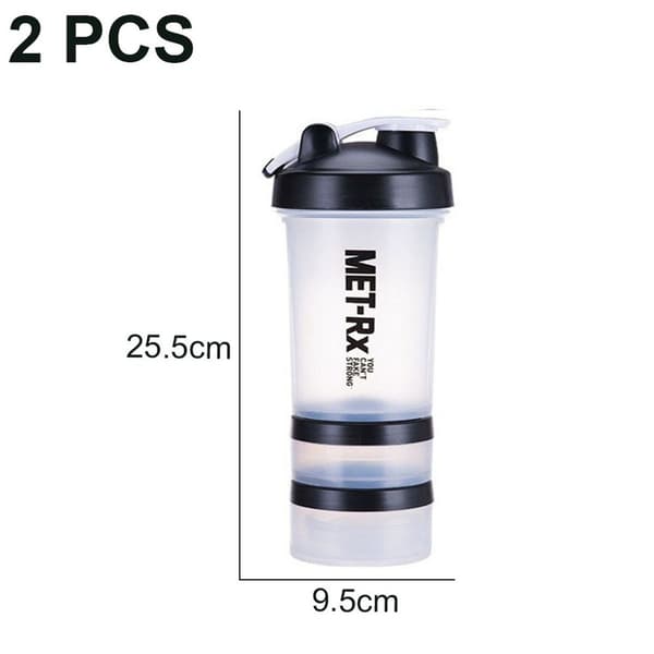 Proteiinisekoitusten shaker-pullo, tiivis smoothie-sekoitin, valkoinen