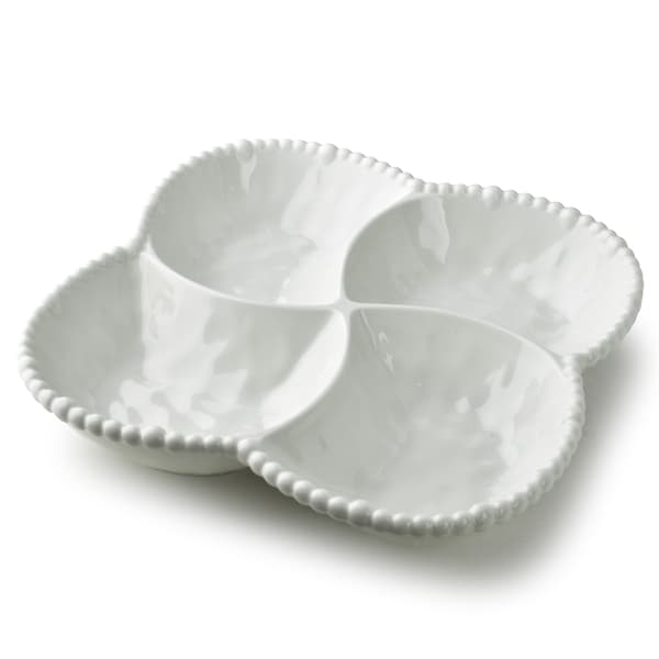 Tarjoilukulho Posliini BASIC 4-osainen 25x25x5 cm Valkoinen 1 kpl