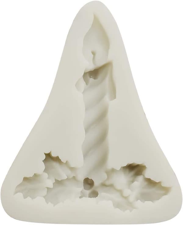 3D silikonform for julelys, cupcakes, baking og dekorasjon (50-1891rose) (kun form inkludert)