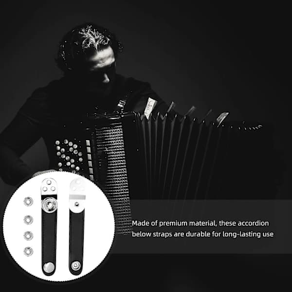 Sort taljebælte harmonika skulderrem harmonikarem polstret harmonikabælgerem harmonikaremforlænger