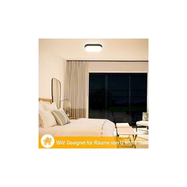 Damp Room Lighting LED Ceiling Lights, Moisture-proof Oval Lamp 20W Bathroom Lamp Damp Room Lighting IP54 - white