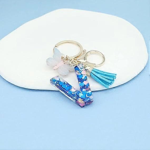 Sapphire Love Keychain Crystal Resin Glue Pendant