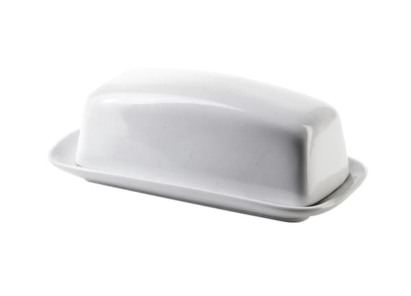 Smørfat Porselen BASIC Osełka 20x10,5x7,5 cm Hvit 1 stk