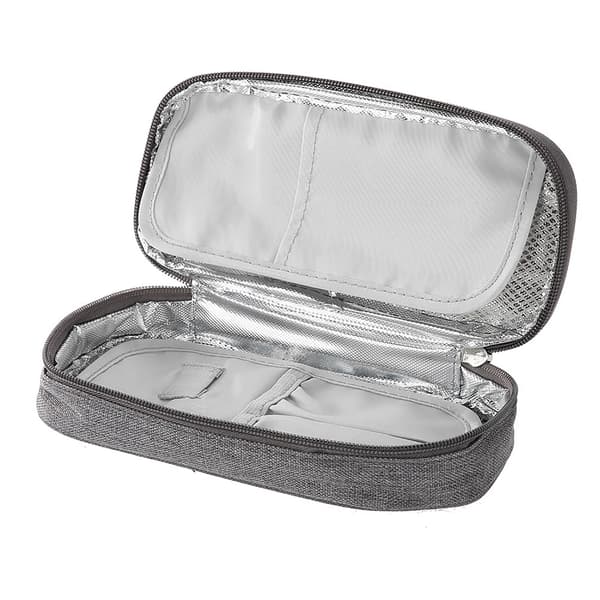 Portable Insulin Cooler Bag Protective Case Medical Insulation Cooling Pocket Case (Grey) 1.3